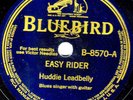 VERY RARE ORIGINAL HUDDIE LEADBELLY 78 EASY RIDER/ WORR