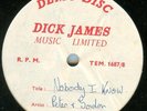 PETER AND GORDON*NOBODY I KNOW*THE BEATLES*ACETATE*LIST