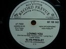 RCA  ELVIS PRESLEY 78rpm TEDDY BEAR WHITE LABEL PROMO N