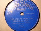 JOE WILLIAMS MELVIN MOORE Too Nervous To Work too Nervous ToSteal GLOTONE 101 N-
