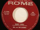 DEL and ESCORTS doo wop group 45 on ROME “Baby Doll” NM orig HEAR