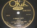 Louis Armstrong & His Hot Five on Okeh 78 8609 - Sugar Foot Strut / Monday Date