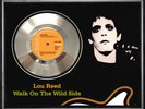 LOU REED - WALK ON THE WILD SIDE - FRAMED 'SILVER' 45rpm  RECORD