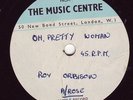 RARE ROY ORBISON ACETATE *OH PRETTY WOMAN* C/W ETHEL MERMAN-GYPSY