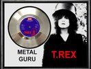 T.REX - METAL GURU - FRAMED 'SILVER' 45rpm  RECORD