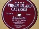 78rpm Calypso DUKE OF IRON Virgin Island Record #100
