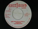 ABYSSINIANS reggae 45 DECLARATION OF RIGHTS / version   M- COXSONE