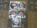 5 LED ZEPPELIN JUKEBOX 45 RPM RECORDS WITH PLASTIC SLEEVES AND STRIPS