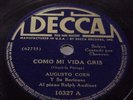 AUGUSTO COEN  y   su  Boricuas     CONGA, BOLERO    decca  78