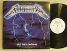 METALLICA Ride The Lightning LP White Label Promo ELEKTRA 1984 Classic Metal VG-