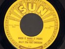 ROCKABILLY 45 Billy 'The Kid' Emerson SUN 214 MOVE BABY MOVE When It Rains