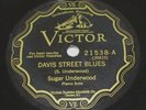 Sugar Underwood on Victor 78 21538 - Davis Street Blues / Dew-Drop Alley Stomp