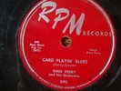 King Perry Card Playin' Blues Welcome Home Baby rare RPM 78 record