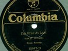 Columbia 15047D Dock Walsh - I'M FREE AT LAST/EAST BOUND TRAIN  great banjo E+