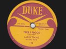 78 RPM Larry Davis DUKE 192 Texas Flood