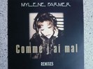 MYLENE FARMER MAXI 45T COMME J'AI MAL RARE