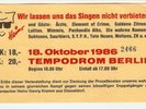 DIE TOTEN HOSEN - 18.10.1986, BERLIN, WIR LASSEN UNS DAS SINGEN...  orig. Ticket