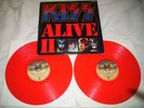 KISS ALIVE II RED VINYL DOUBLE LP