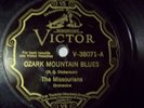 THE MISSOURIANS Ozark Mountain Blues / You'll Cry For Me 78 RPM Record