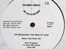 Rre Promo Only Music View Radio Show 1989 LP Lou Reed XTC New Model Army Laibach