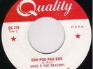 Canada Garage Soul Organ R&B  45 - DUNC & The DEACONS (Rare QUALITY Custom )