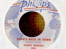Rockabilly 45-Sonny Burgess-Sadie's Back In Town-Phillips 3551-VG+ to VG++ NICE