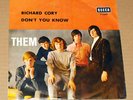 Them  van Morrison  Richard Cory rare 45 rpm Decca 1966 UK/Swedish PS