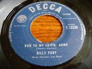 BILLY FURY-HONG KONG ISSUE RUN TO MY LOVIN ARMS/ WHERE DO YOU RUN- C.1960s