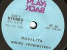 BRUCE SPRINGSTEEN Rosalita 'Play Back' EP scarce unissued 45 with sleeve