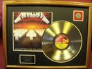 METALLICA MASTER of PUPPETS Gold Record Framed Collectors