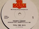 Triumph - Source Concert 1982 2LP Live Radio Show