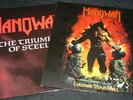 MANOWAR 2 VINYL LPS LOUDER THAN HELL RARE LP / THE TRIUMPH OF STEEL DOUBLE LP