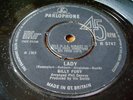 BILLY FURY-   LADY /  CERTAIN THINGS  -  CIRCA  1968