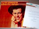 JACK GUTHRIE LP + MERLE TRAVIS SIGNED LETTER - CAPITOL T2456 His Greatest Songs