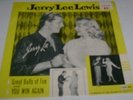 JERRY LEE LEWIS GREAT BALLS OF FIRE/YOU WIN 45 + PS SUN 281  ROCKABILLY