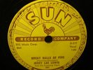 Old SUN LABEL 78 RECORD ALBUM JERRY LEE LEWIS GREAT BALLS OF FIRE YOU WIN AGAIN