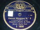 PLECTRUM 78 rpm RECORD Regal ORQUESTRE A PLECTRE DE PARIS Charles Feret BRAHMS