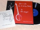 PETE SEEGER How to Play 5-String Banjo 1954 Folkways LP + insert + BONUS BOOK