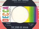 listen*SONS OF ADAM*take my hand/tomorrows gonna be*GARAGE PUNK MOD*randy holden