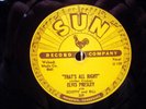 Elvis Presley Sun 78 That's All Right Mama Sun 209
