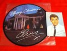 Elvis Presley Christmas Picture Disc and Season's Greeting Postcard