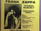 FRANK ZAPPA Standing Room Only (Toxic Shock Part II) Rare US LP Steve Vai Prog