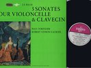 AUDIOPHILE TORTELIER J.S. BACH 3 SONATAS ERATO STE LP