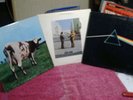 3 PINK FLOYD RECORDS-DARK SIDE W/ POSTER-WISH YOU WERE HERE-ATOM HEART MOTHER