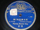 PIANO 78 rpm RECORD Regal RICARDO VINES Miramar TURINA Jardines de Murcia SPAIN