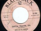 ROCKABILLY 45 ROSE AND CAL MADDOX GOTTA TRAVEL ON autographed by rose