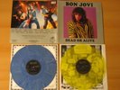 BON JOVI - DEAD OR ALIVE 1987 2xLP BLUE MARBLE/YELLOW VINYL MINT UNPLAYED RARE