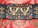 ELVIS STYLE MULTY PURPOSE CONCERT BELT IN 5 DESIGNS, ALOHA-LION-OWL-CROWN-SPADE
