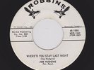 '58 Classic Rockabilly JOE HUDGINS Where'd You Stay Last Night ROBBINS M- HEAR