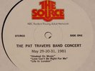 Pat Travers Band - Source Concert 1981 2 LP Live Radio Show